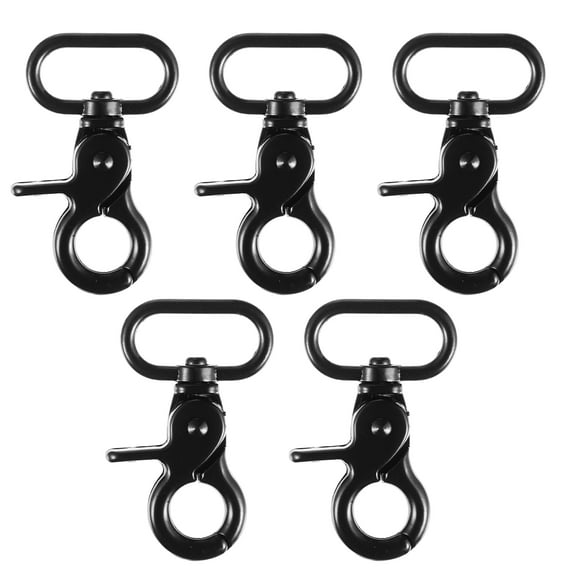 MERRYHAPY 5 Pcs Black Swivel Snap Clips Metal Connectors for Crafts Projects and Outdoor Gear