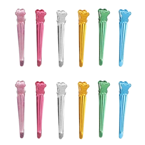 MERRYHAPY 50 Pcs Hair Styling Clips Assorted Colors Aluminum Hairdressing Tools for Professional Salon and Home Use
