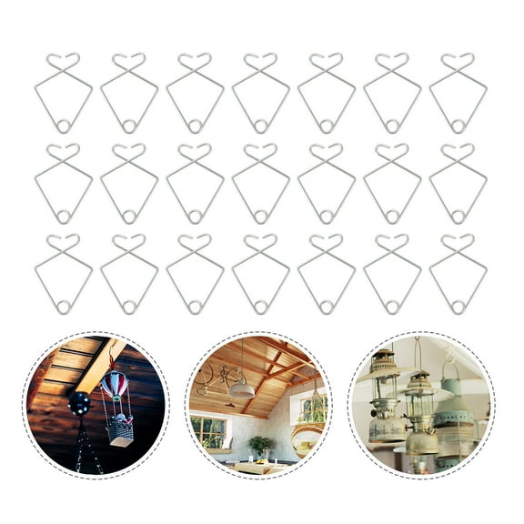 MERRYHAPY 50 Pcs Steel Drop Ceiling Hooks Plated Rust Resistant Multi-Purpose Ceiling Hook Clips for Home and Office