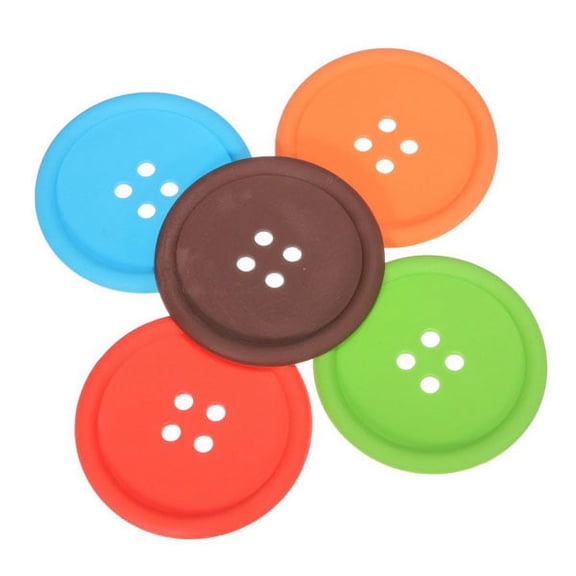 MERRYHAPY 5-Pack Silicone Coffee Set, Cup Mats for Home and Kitchen Use, Non- Insulated Drink