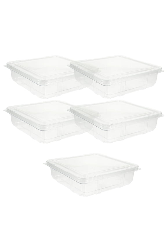 5-Piece Knitted Hat Storage Box with Clear Lid, Portable Organizer for Home and Travel, and Convenient