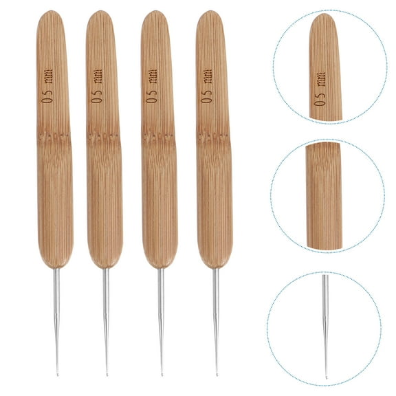 MERRYHAPY Wooden Hair Knitting Needles for Dreadlocks Braiding and Crafting, Multi-Use Hair Styling Tool