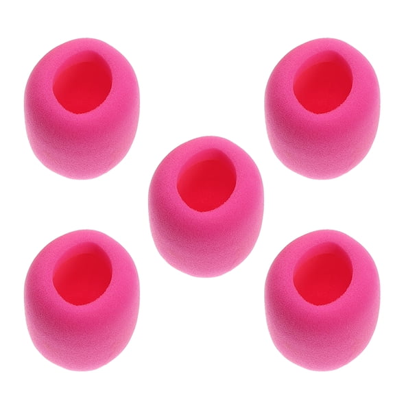 MERRYHAPY 5-Pack Elastic Microphone Windscreen Covers Sponge Mic Cushions for Clear Audio and Noise Reduction
