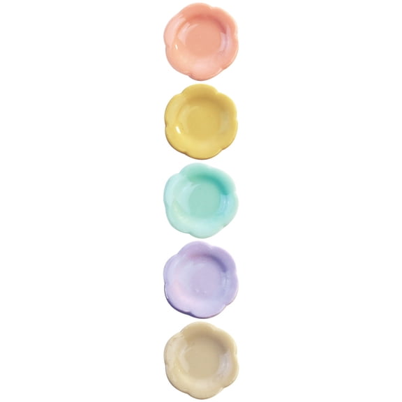 MERRYHAPY 5-Piece Mini Dollhouse Dishes Set Assorted Colors Decorative Pretend Play Accessories for Kids