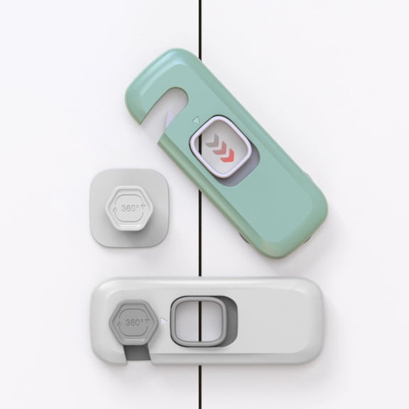 MERRYHAPY 5-Pack Multi-Purpose Green Cabinet and Drawer Lock Guards Easy to Install Child Safety