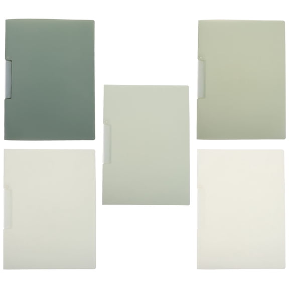 MERRYHAPY Swivel Clip Plastic Folders Olive Green for Office Spacious Capacity 5Pcs