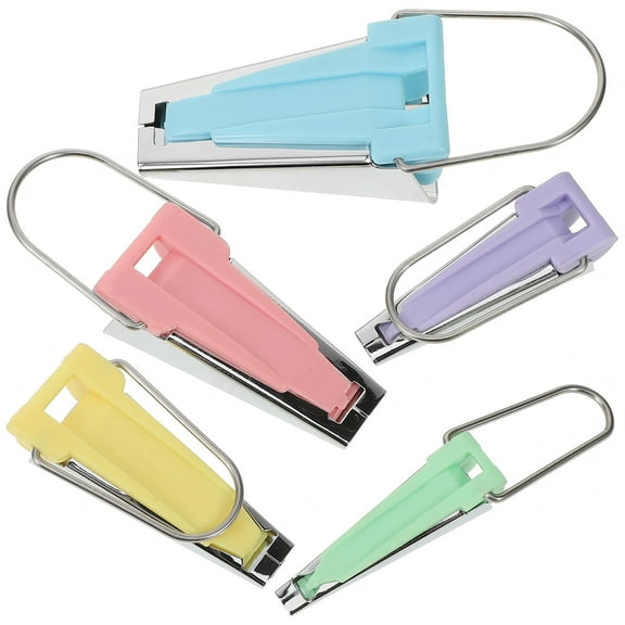 MERRYHAPY 5Pcs Practical Bias Tape Maker Tool Kit Portable Assorted Colors for Dressmaking and Crafts