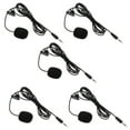 thumbnail image 1 of MERRYHAPY Black PVC Clip-On Microphone 5-Pack for Live Streaming, Interviews, and Easy Audio Recording, 1 of 7