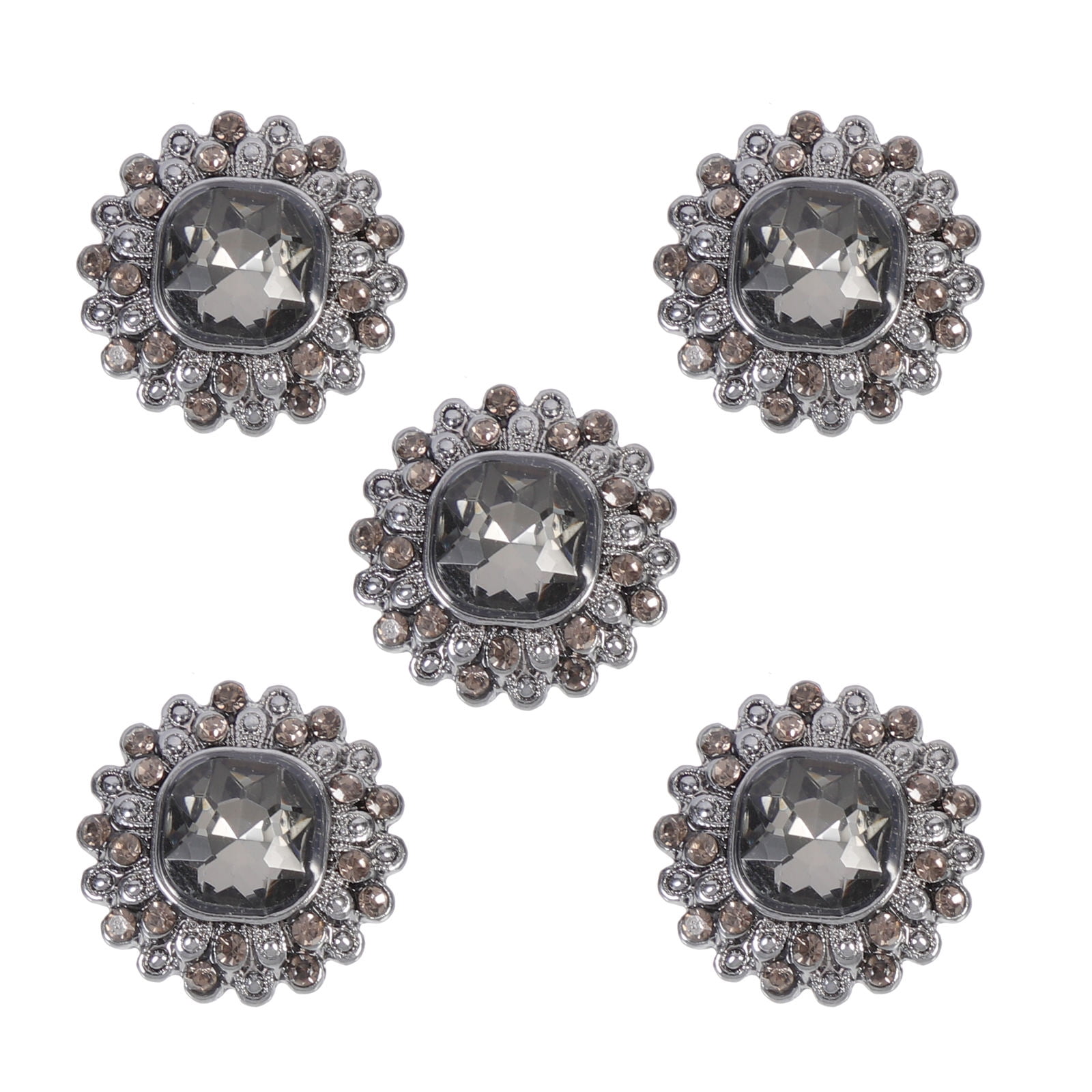 5 Pcs Fashion Metal Rhinestone Buttons – Gold, 23mm, For Sewing, Coats, And DIY Clothing Accessories