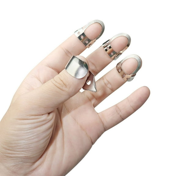 MERRYHAPY 5-Pack Stainless Steel Guitar Slides for Guitar Players and Enthusiasts, Music Accessories