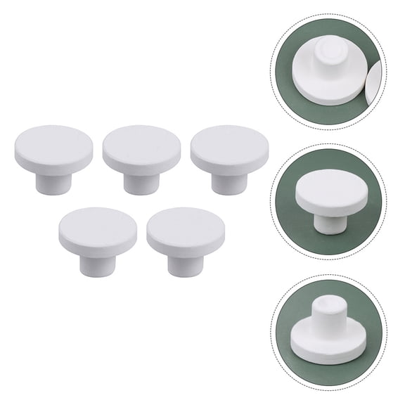 MERRYHAPY 5Pcs Ceramic Coral Frag Plugs White Frag Bases for Fish Tank Aquarium Accessories