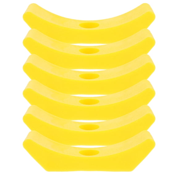 MERRYHAPY 6Pcs Fitness Dumbbell Holder Plastic Yellow with Stable Load Bearing for Gym Storage