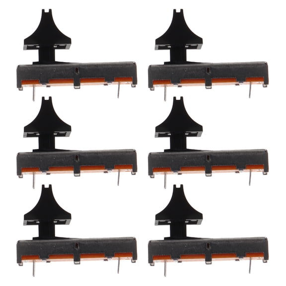 MERRYHAPY 6Pcs Stereo Volume Potentiometer Plastic Linear Slider for Precise Audio Adjustment Use