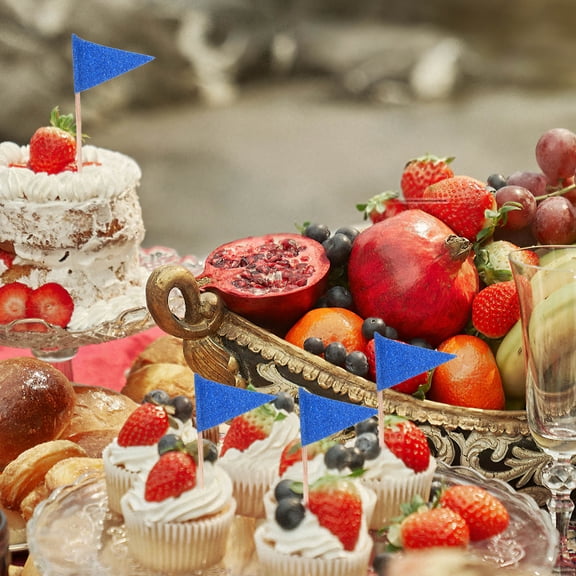 MERRYHAPY 60Pcs Cake Triangle Flags for Desserts Party Decorations Cupcake Picks