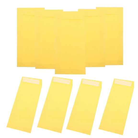 MERRYHAPY 60-Pack Yellow Paper Envelopes with Large Capacity for Organizing Small Items and Storage Solutions