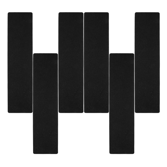 MERRYHAPY 6-Pack Black PVC Rubber Anti-Friction Tape for Floors, Non- Protective Floor Tape