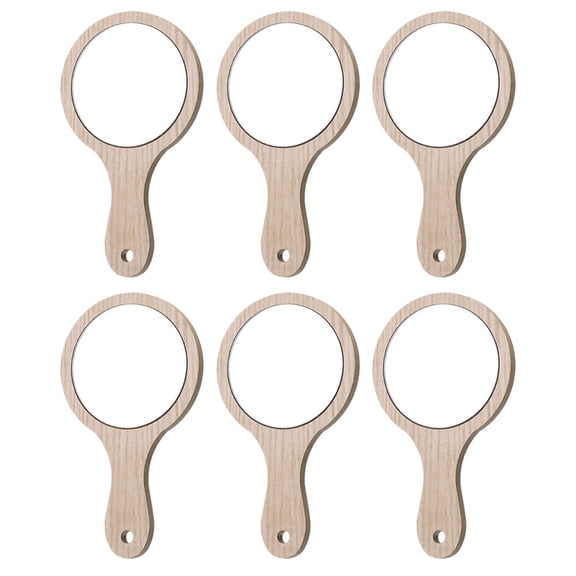 MERRYHAPY 6Pcs Handheld Mirror Small Assorted Color for Hotel Cosmetic Use