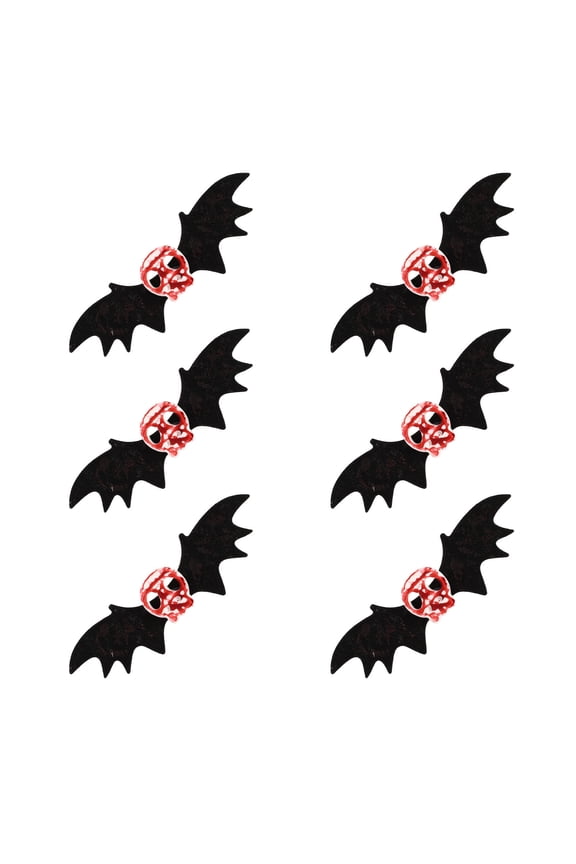 Skull Design Hair Clips Black Plastic Festival Decor