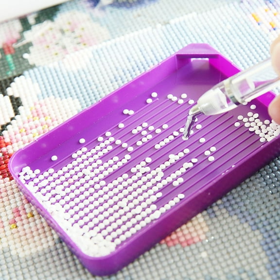 MERRYHAPY 6Pcs Purple Plastic Screen Drilling Disc Bead Sorting Trays for Jewelry Making Craft Enthusiasts 12X7.7in