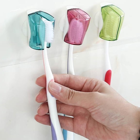 MERRYHAPY 6Pcs Shower Toothbrush Holder PP Space Saving Easy to Clean Home Users