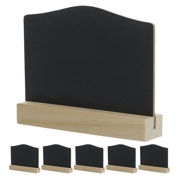MERRYHAPY Mini Black Board Signs Black Wood 6Pcs Double-Sided Design