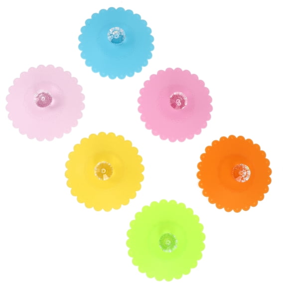 MERRYHAPY 6-Pack Silicone Tea Cup Covers for Mugs and Small Bowls, Round Lids, Assorted Colors, Reusable Sealable Caps