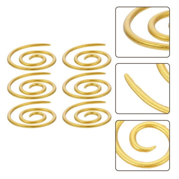 MERRYHAPY 6Pcs Spiral Cable Knitting Needles Set Alloy Multipurpose Hand Knitting Tools for Yarn Crafts