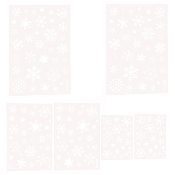 MERRYHAPY 6-Pack Christmas Snowflake Stencils White Reusable Hollow Art Templates for Craft Spraying and Decorating