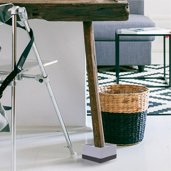 MERRYHAPY Heavy Duty Grey Plastic Bed Risers for Furniture, Indoor Use, Support for Beds and Sofas