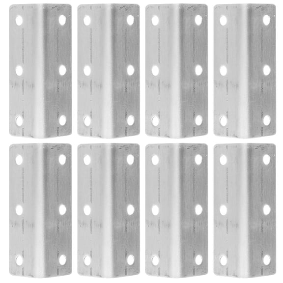 MERRYHAPY Stainless Steel 90 Degree Angle Brackets Flat L Braces for Wood Furniture Support and Repair