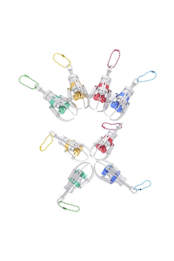 8-Piece Assorted Color Grab Machine Keychain Set for , Collectibles, and Display