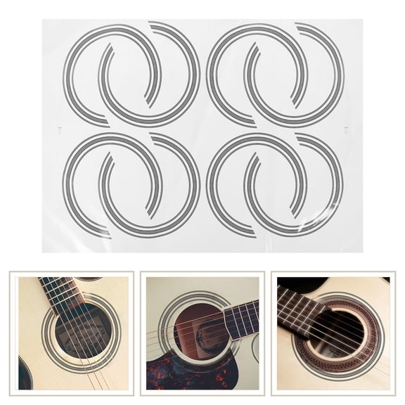 MERRYHAPY 8Pcs Multi Color Guitar Sound Hole Decal Stickers Self Adhesive Paper Material Durable