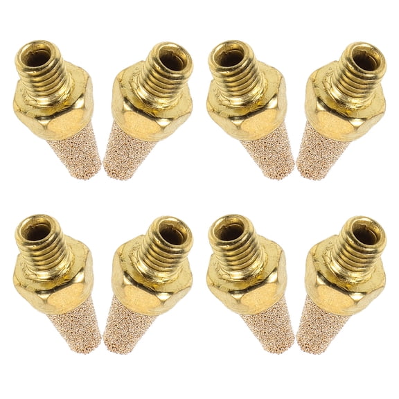 MERRYHAPY 8pcs Pneumatic Muffler Compressor Muffler Copper for Industrial Use