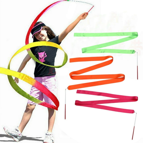 MERRYHAPY 8Pcs Rhythmic Gymnastics Ribbons Assorted Colors for Dance, Exercise, and Performance
