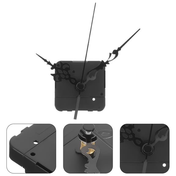 MERRYHAPY Black Backwards Clock Motor Replacement for Wall Clock, 1 Set, Silent and Accurate