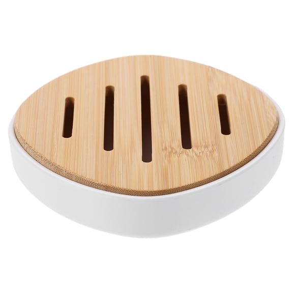 MERRYHAPY White Soap Dish with Water Drainage, Lightweight Material for Bathroom and Home Use