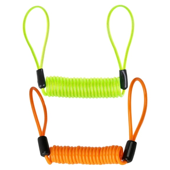 MERRYHAPY Bike Security Lock 2Pcs Disc Lock Cable for Motorcycle Disc Brake Anti Theft Device 47.2in
