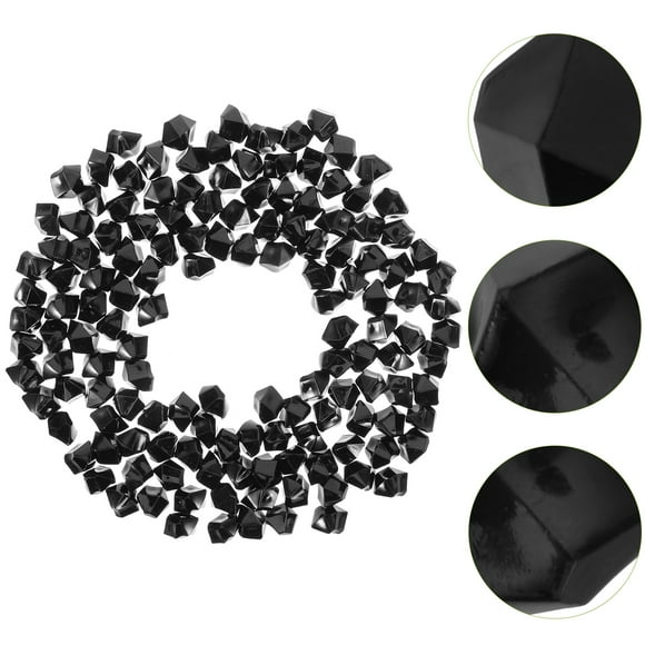 MERRYHAPY Black Acrylic Gravels Adornment 860Pcs Set Suitable for Aquarium Design and Home Decoration