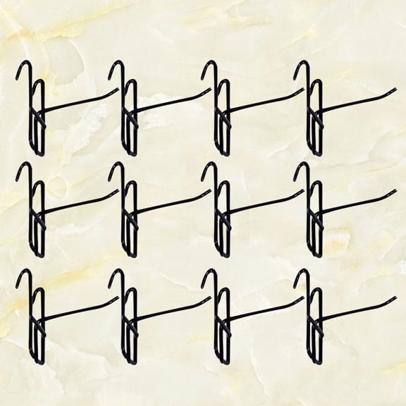 MERRYHAPY Black Metal Shelf Hooks, 20 Pack Heavy Duty Closet Organizer Hooks for Home Storage, Hanging Accessories