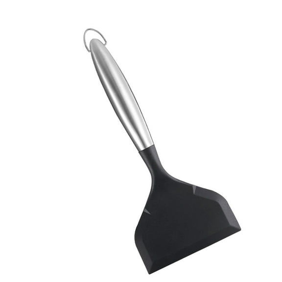 MERRYHAPY Black Stainless Steel Wok ula, Non-Stick Kitchen Utensil, Home Use