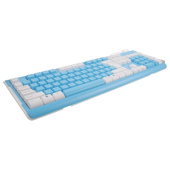MERRYHAPY Blue ABS Gaming Keyboard, Professional Design, Multiple Keys Non-Conflict, Easy to Install