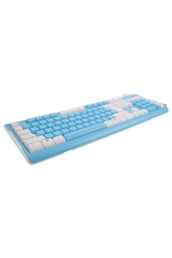 Blue ABS Gaming Keyboard, Professional Design, Multiple Keys Non-Conflict, Easy to Install