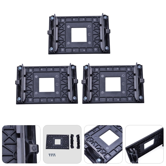 MERRYHAPY CPU Heatsink Retention Bracket for Computer Cooling Black Plastic Compatible with B350 X370 Motherboards 3PCS