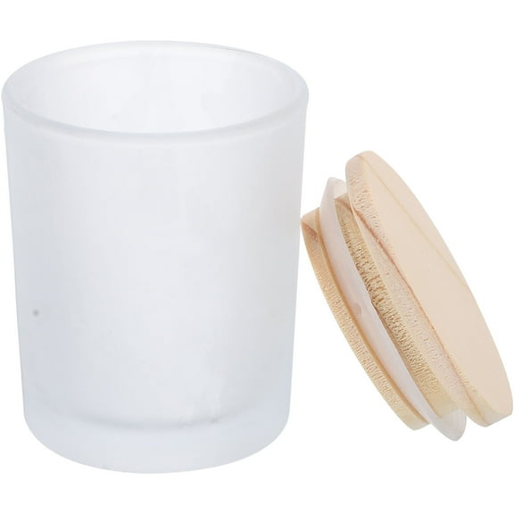 MERRYHAPY Glass Candle Jar with Lid, Empty Reusable Candle Container for Candle Making, 1 Pack