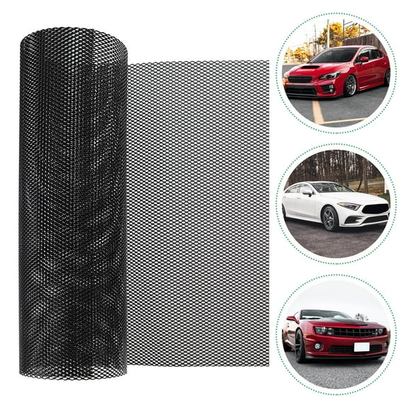MERRYHAPY Car Front Bumper Grille Black Mesh Sheet Lightweight Rust Resistant Vehicle Replacement Part