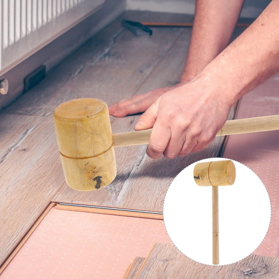 MERRYHAPY Carpentry Hammer Mallet Wood Handle Mallet Hammer for Hobbyists and Projects 1 Set