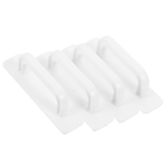 MERRYHAPY 4-Pack White Self-Stick Cabinet Handles Peel and Stick Door Pulls Easy to Install and Stylish
