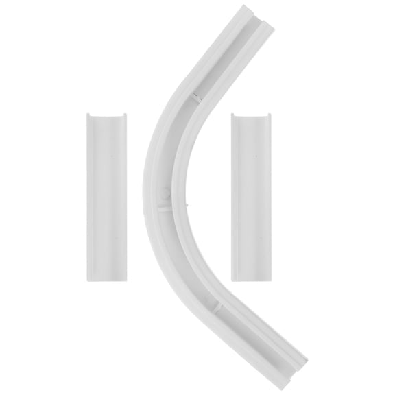 MERRYHAPY White Plastic 90 Degree Angle Curtain Track Joints Easy Installation 1Pcs 4.14.10.3in