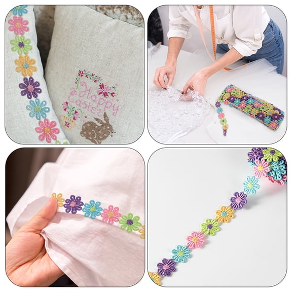 MERRYHAPY Decorative Lace Ribbon Trim in Assorted , Garment Accessories, Sewing and Home Decor