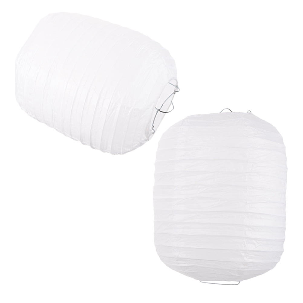 Paper Ltern MERRYHAPY White Paper Lanterns with Sturdy Frame for Wedding and Party ...